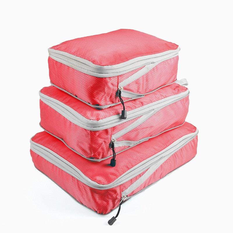 Conjunto de bolsas organizadoras para viagem